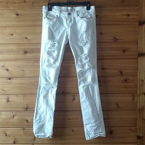 Hollister white skinny jeans